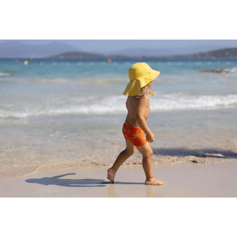 Bañador bebé Niño bóxer naranja tigres