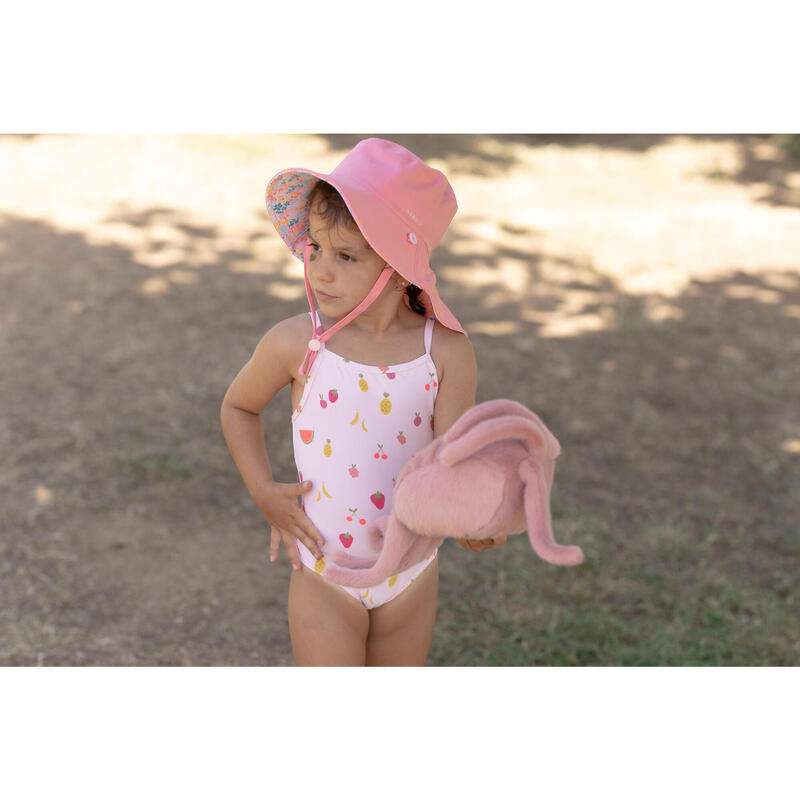 Badeanzug Baby Mädchen - Druckmotiv Früchte rosa 