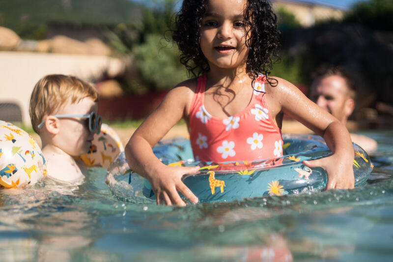 Kółko pompowane basenowe dla dzieci Nabaiji Sawanna 65 cm przezroczyste
