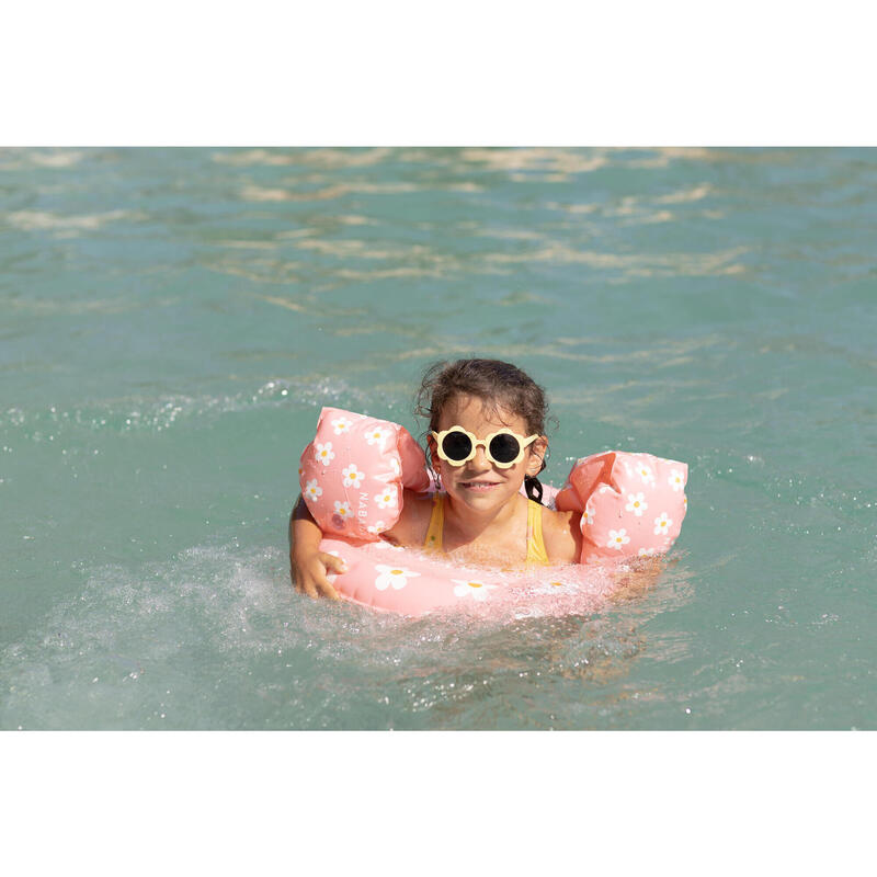 Boia de piscina insuflável Rosa 51 cm estampado FLORES