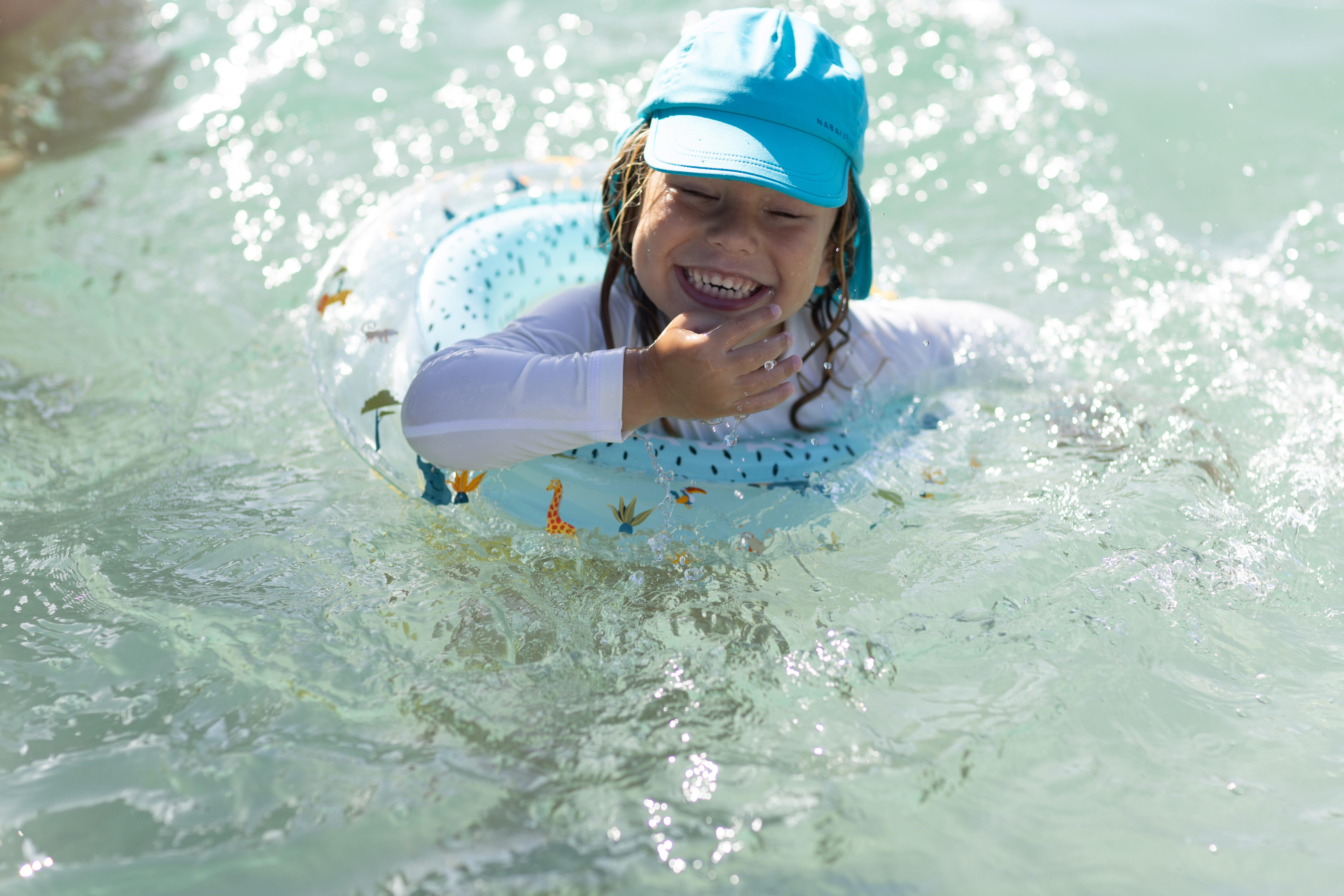 Kids' Inflatable Swim Pool Ring 3-6 Years - "Savannah" - NABAIJI