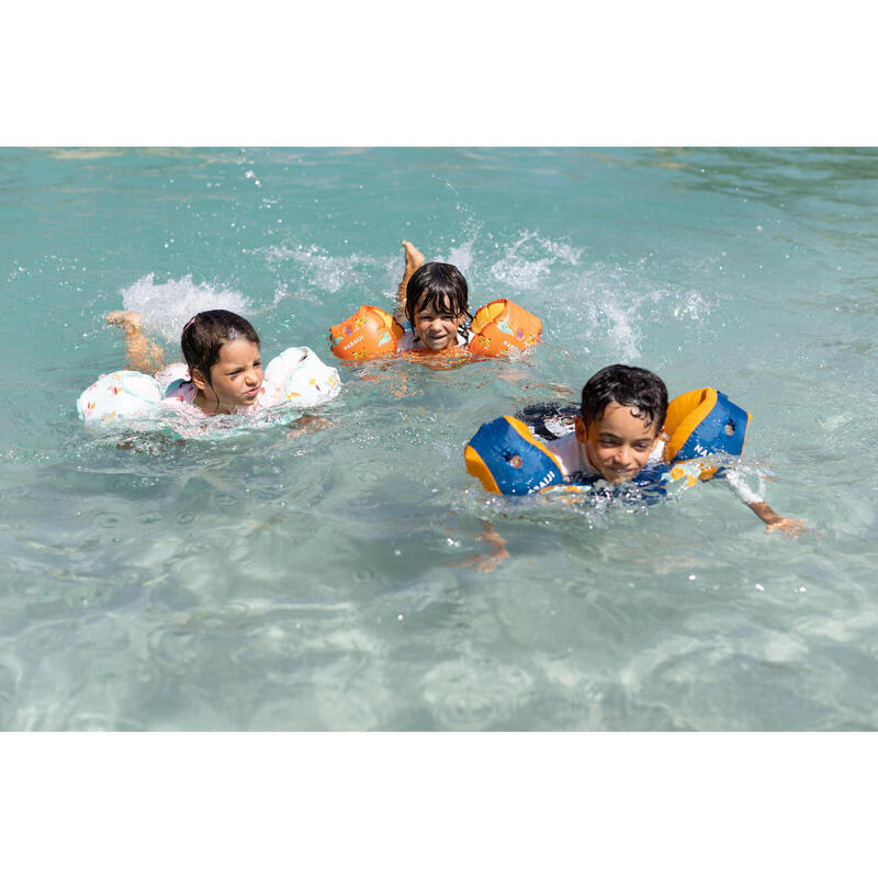 Manguitos Piscina Tiswim 2 Niños Tigre Marrón Evolutivos 15-30 Kg