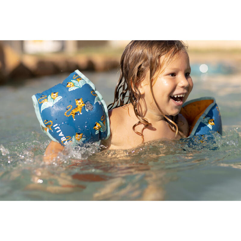 Manguitos piscina Niños 15-30 Kg tela azul marino