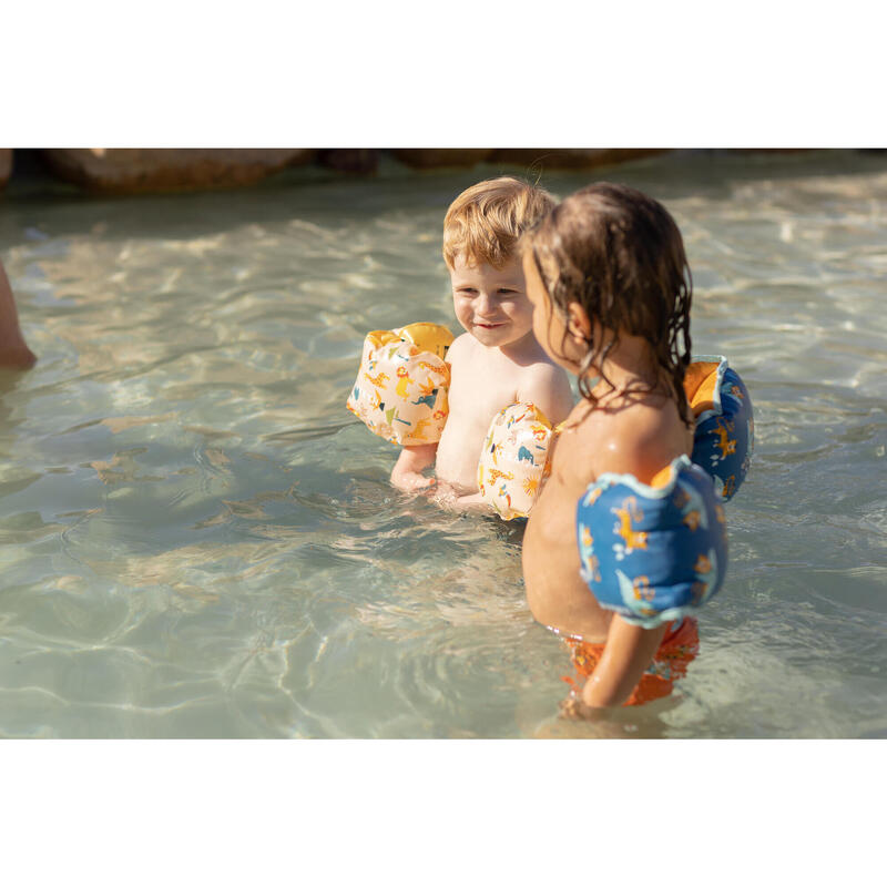 Aripioare înot piscină Imprimeu Savană Copii 11-30 kg Bej 