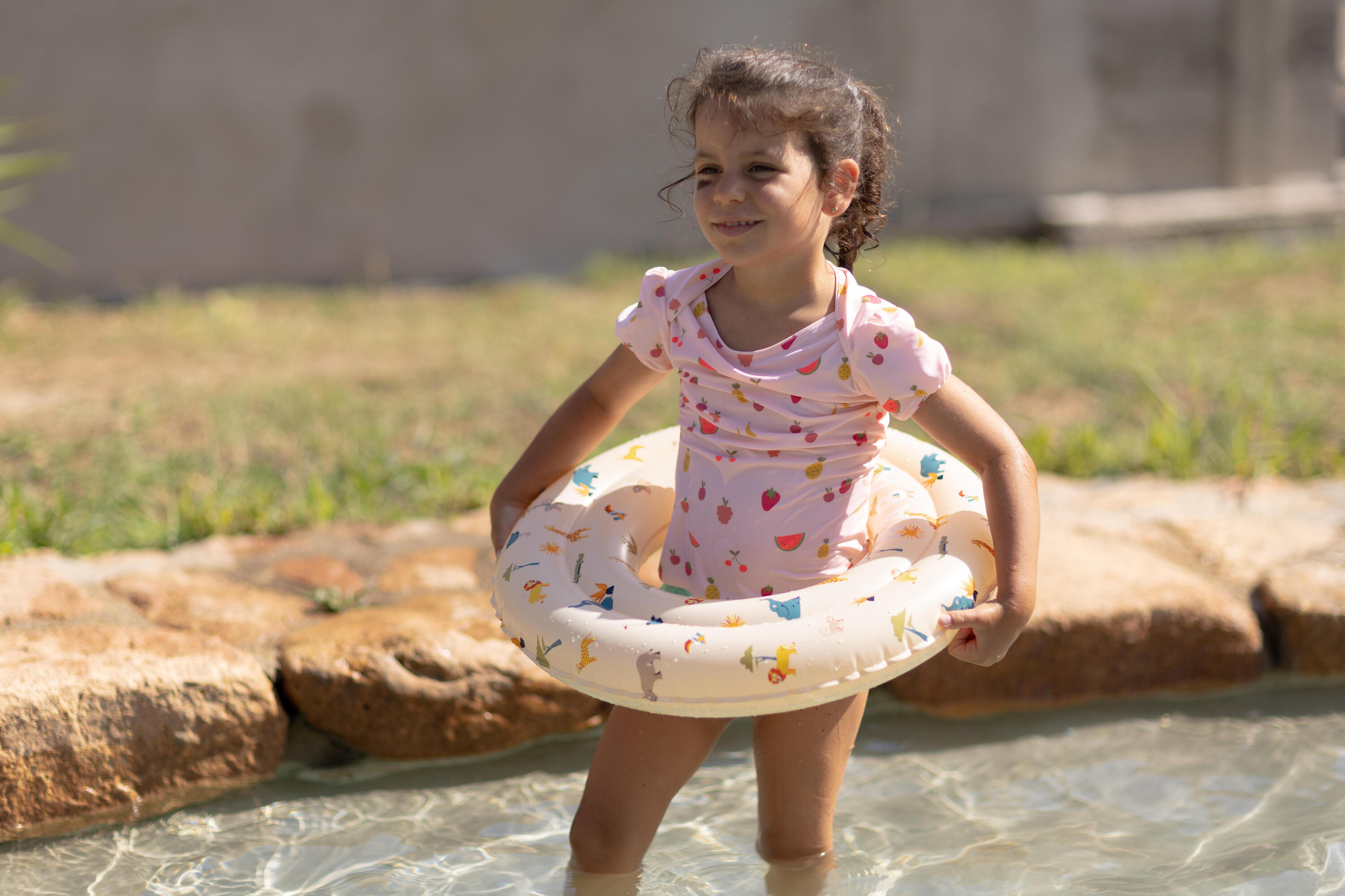 Bouée de piscine gonflable enfant 51 cm, imprimé savane Âge 3-6 ans 15/21
