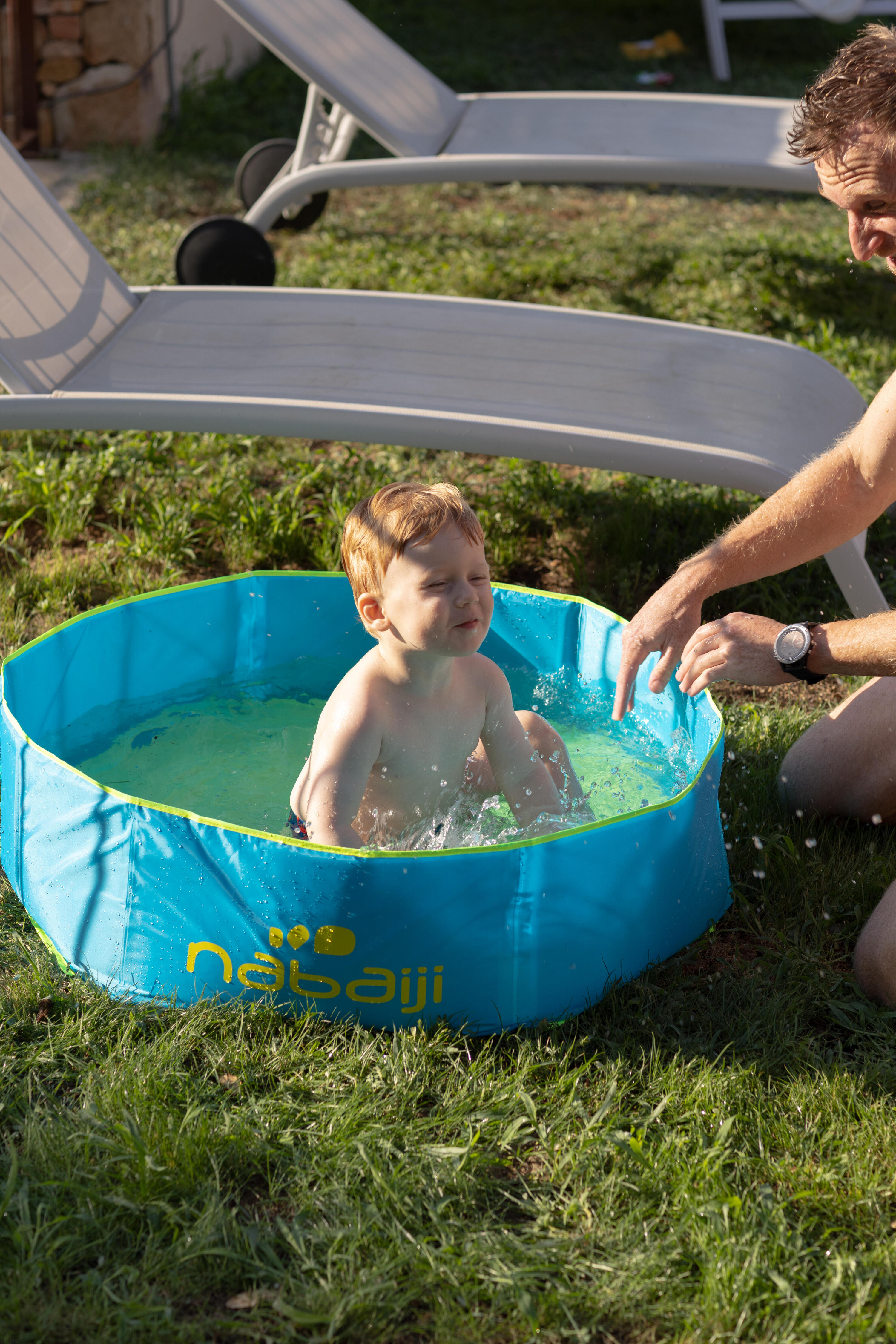 Piscina Pequena com Saco de Transporte Estanque Criança 88,5 cm de Diâmetro Azul 12/13