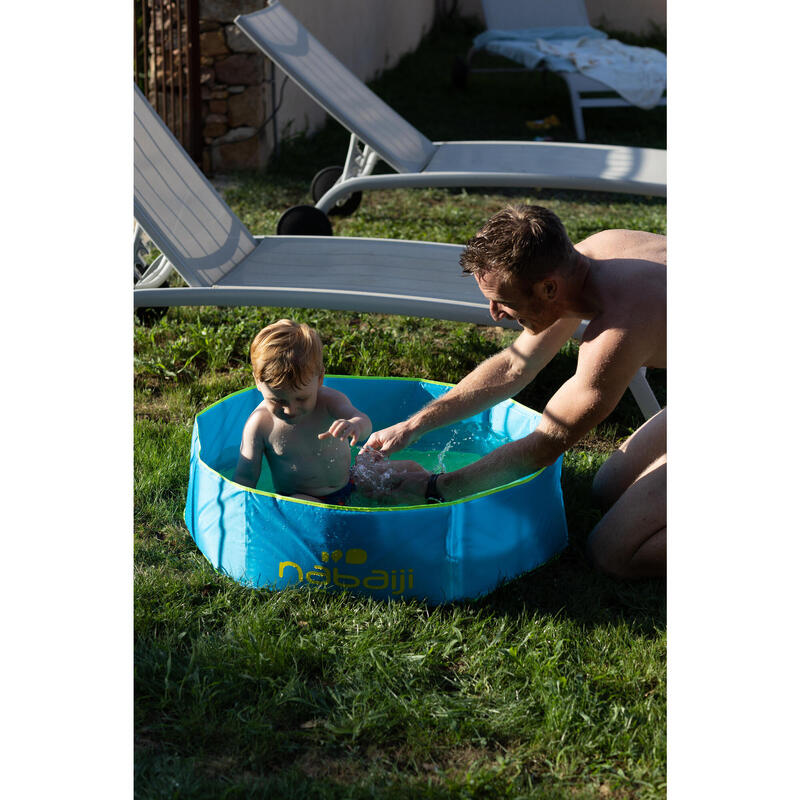 Piscina pequena criança azul com saco de transporte estanque 88,5 cm de diâmetro