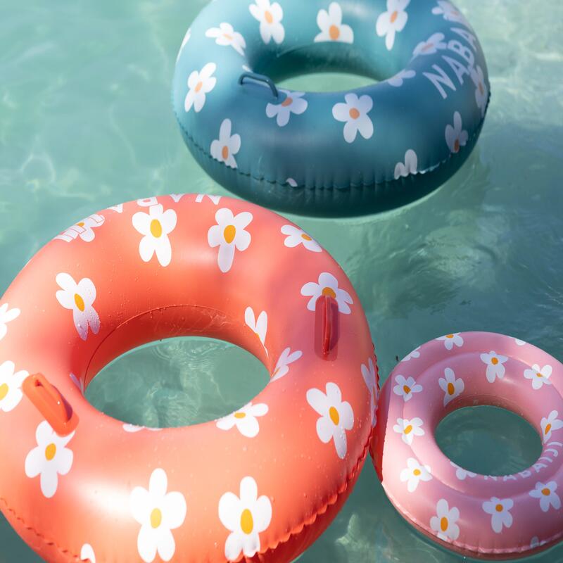 Kółko pompowane basenowe dla dzieci Nabaiji Kwiaty 51 cm