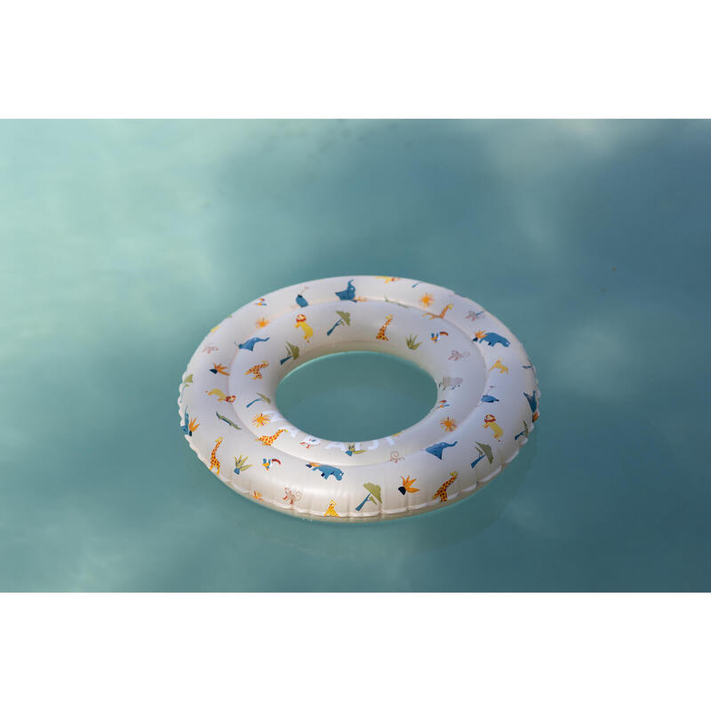 Çocuk Şişme Yüzme Simidi - 51cm - 3/6 Yaş - Bej/Savan Baskılı
