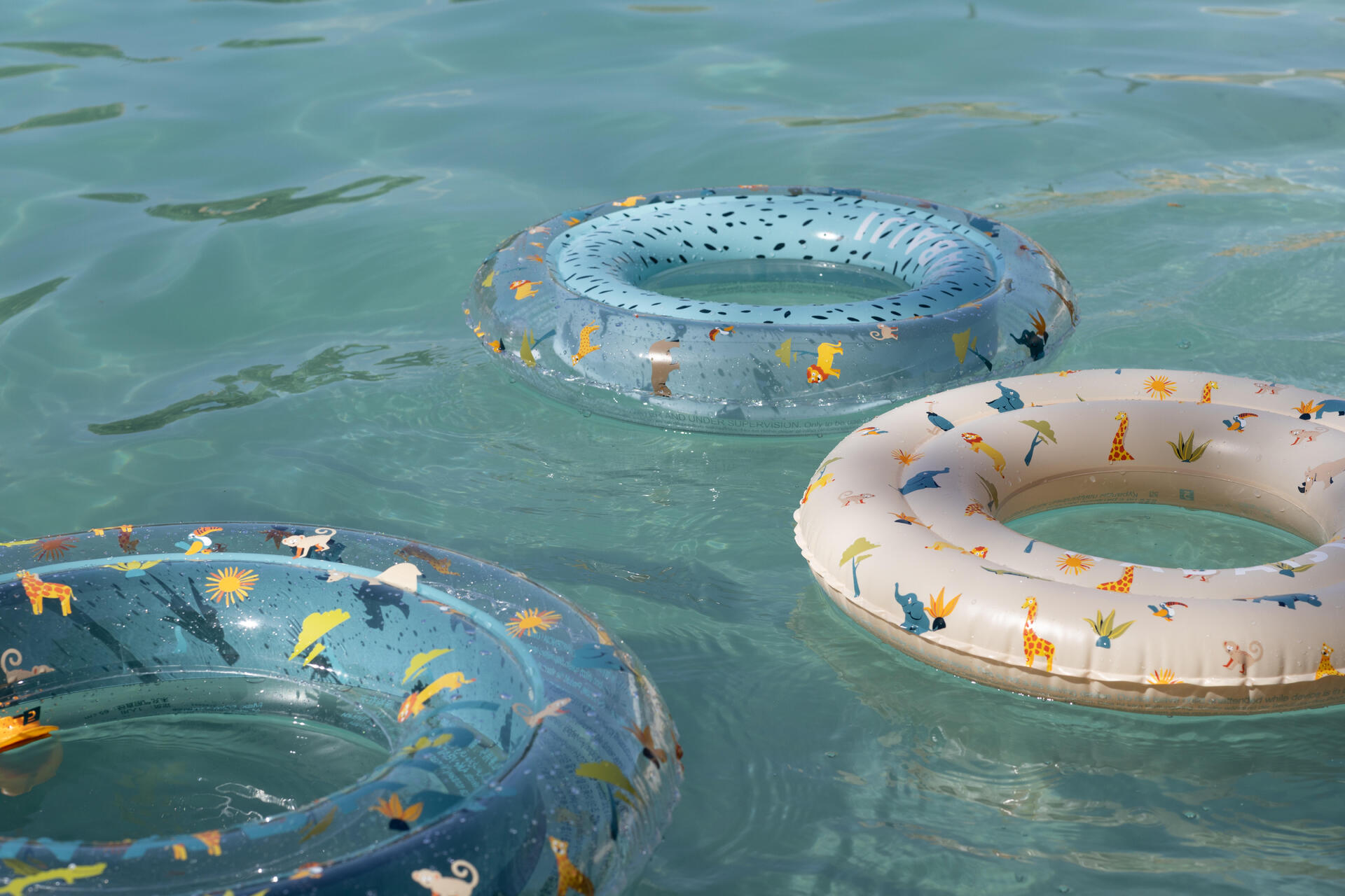 Kids' Inflatable Swim Ring 3-6 Years 51 cm SAVANNAH Print