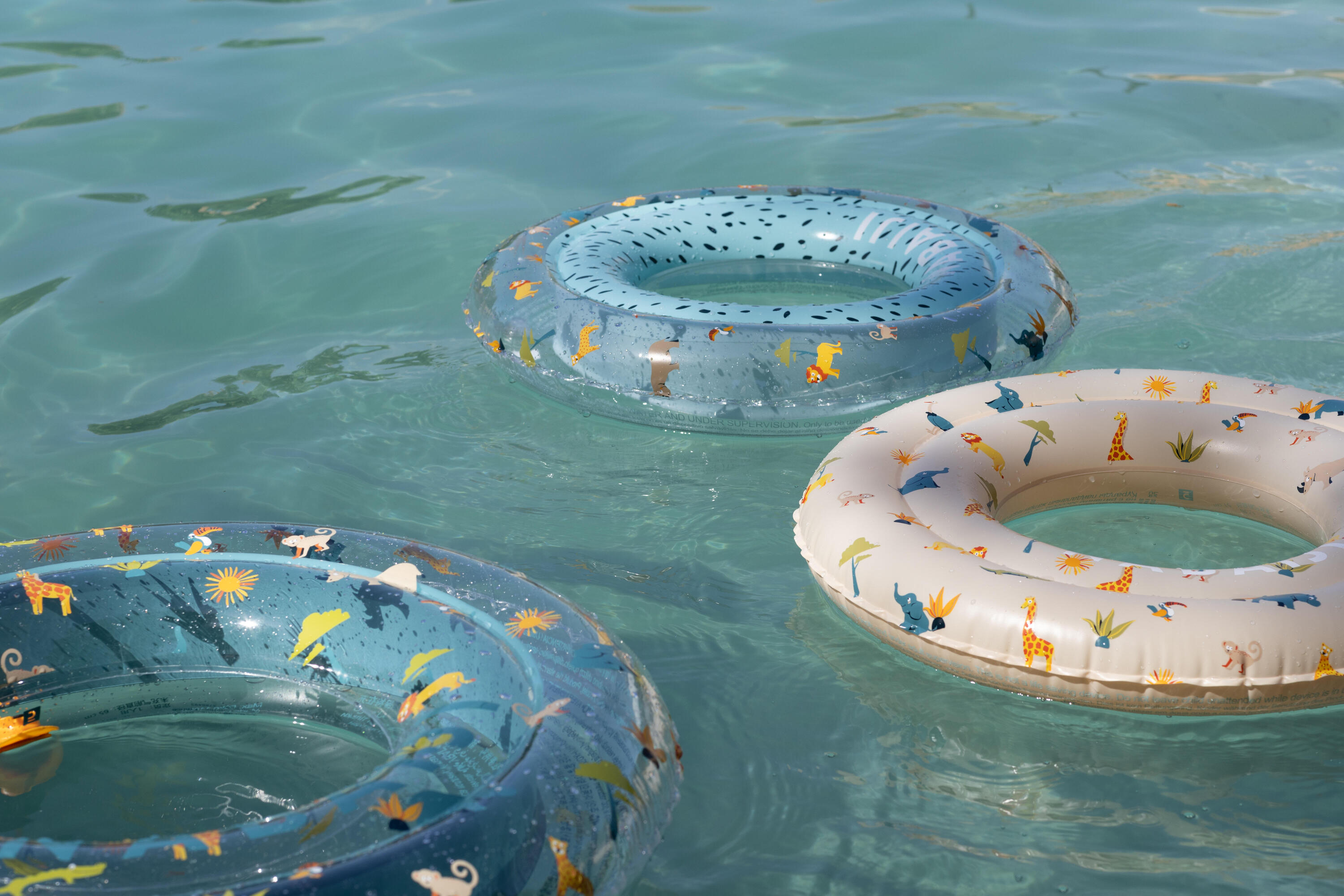 Bouée de piscine gonflable enfant 51 cm, imprimé savane Âge 3-6 ans 12/12