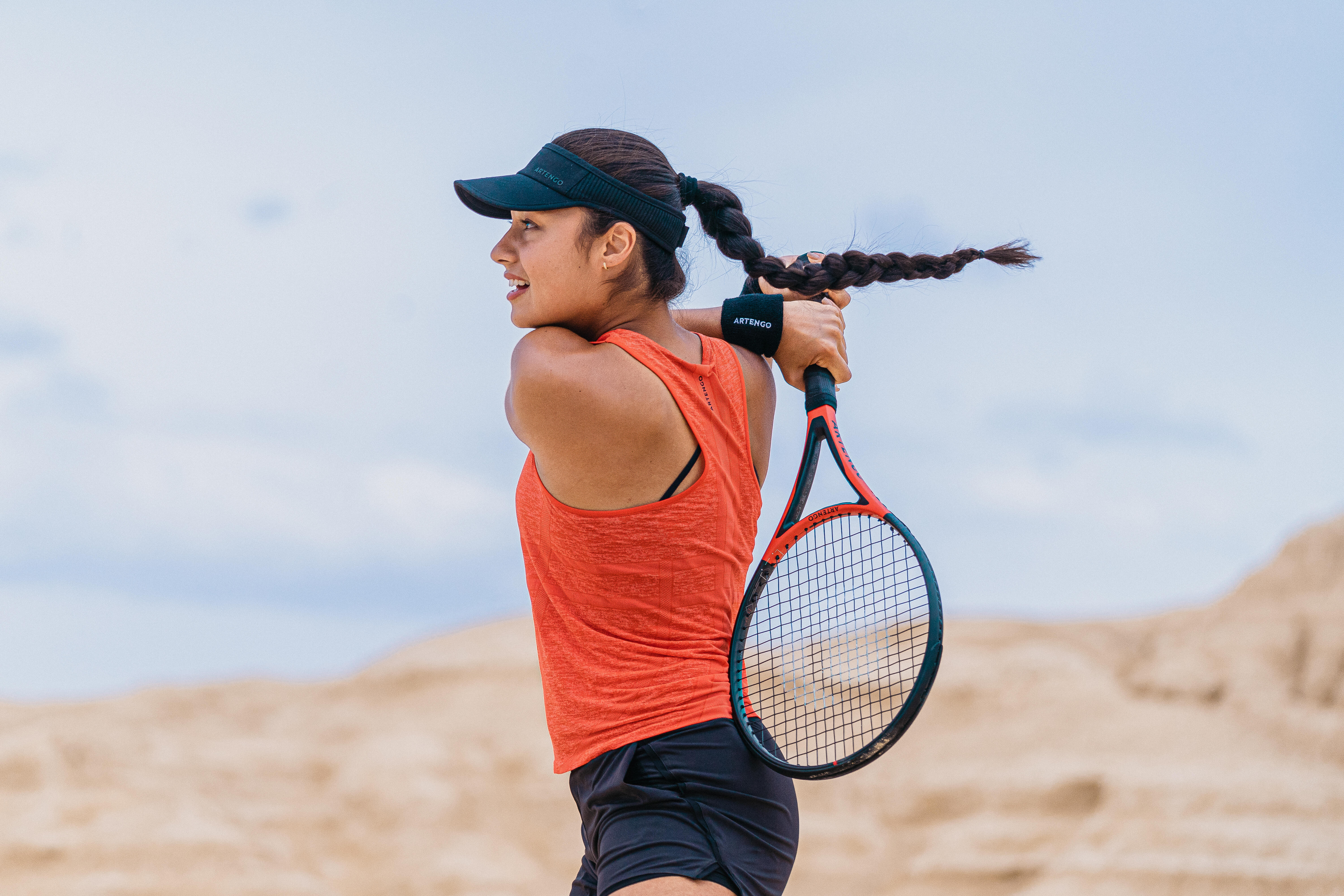 Tennis Racket 285 g - TR 990 Power Red/Black - ARTENGO