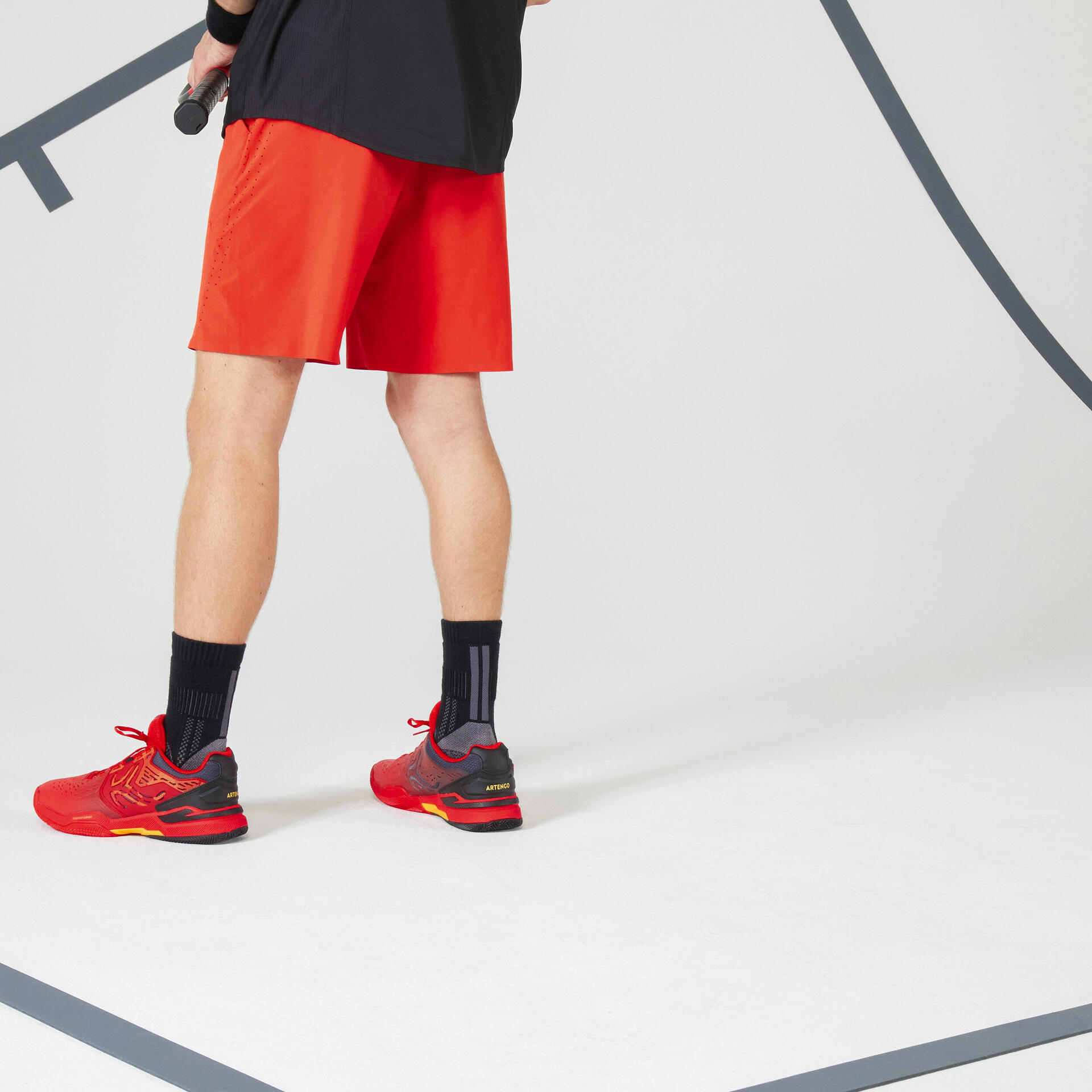 Men Tennis Shorts Artengo Light TSH900 Red