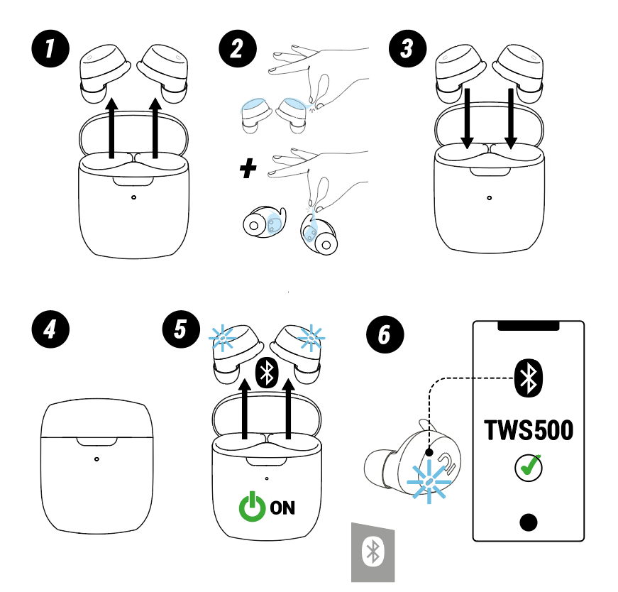 Comment appairer mes écouteur TWS 500 à mon smartphone ?