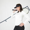 Camiseta de tenis mujer manga larga Artengo TS TH 900 blanco roto