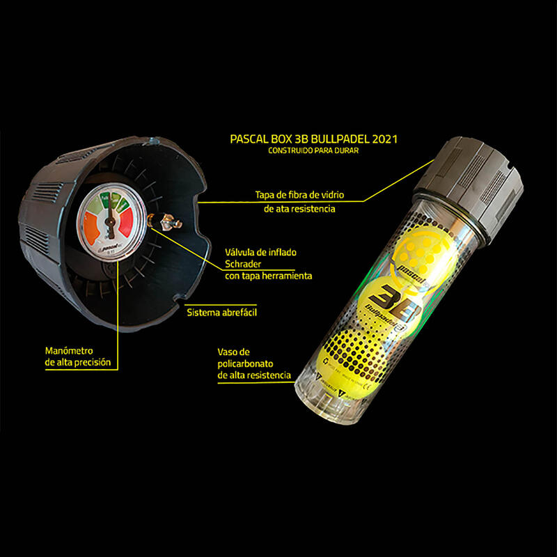 Pressurizzatore palline padel Bullpadel PASCAL BOX