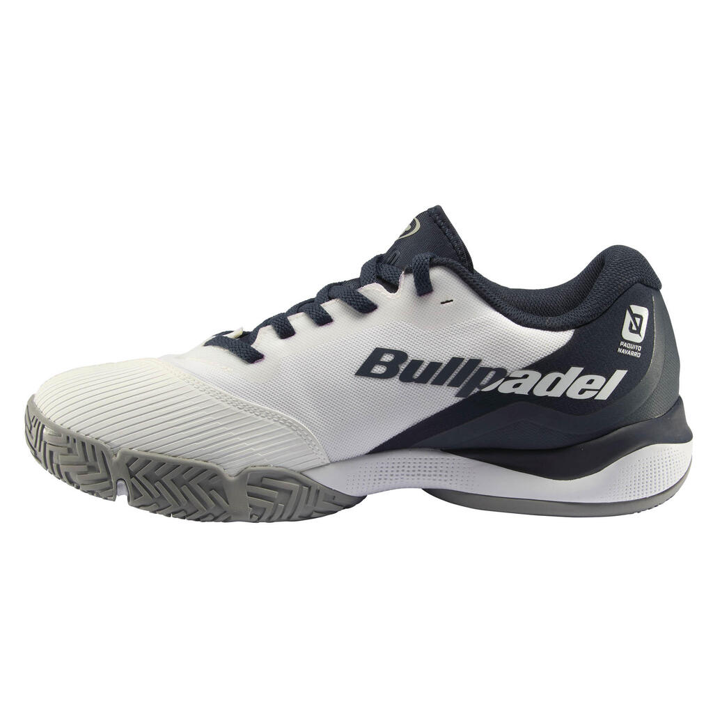 Herren Padelschuhe Bullpadel Hack Hybrid Fly – weiss/schwarz 