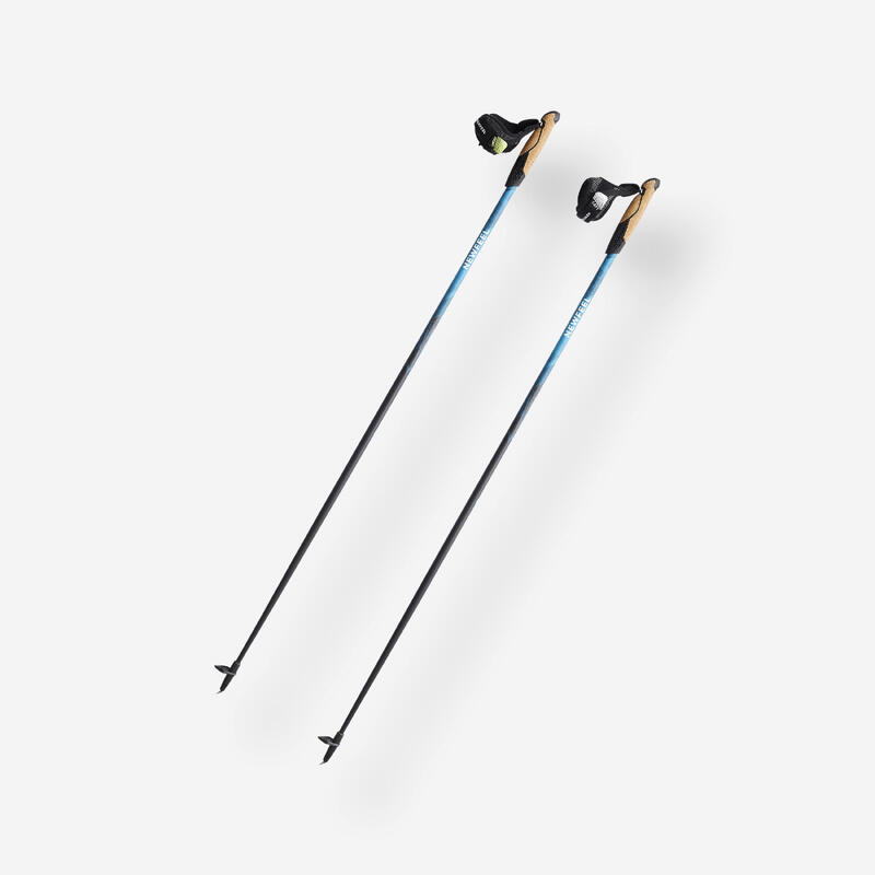 Nordic walking stokken staal carbon NW P700 turquoise