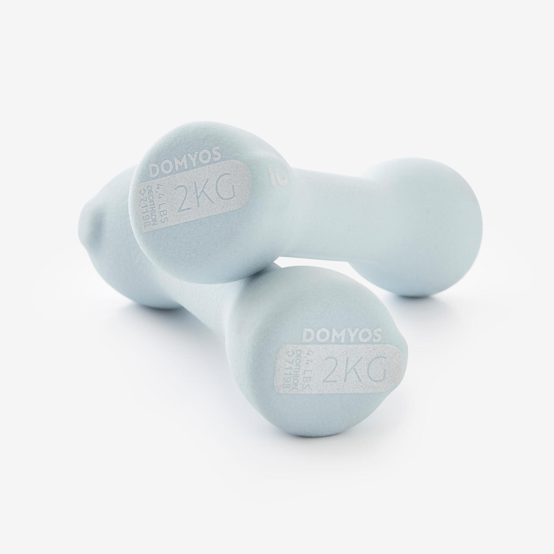 Fitness Dumbbells Easy Set of x kg Blue