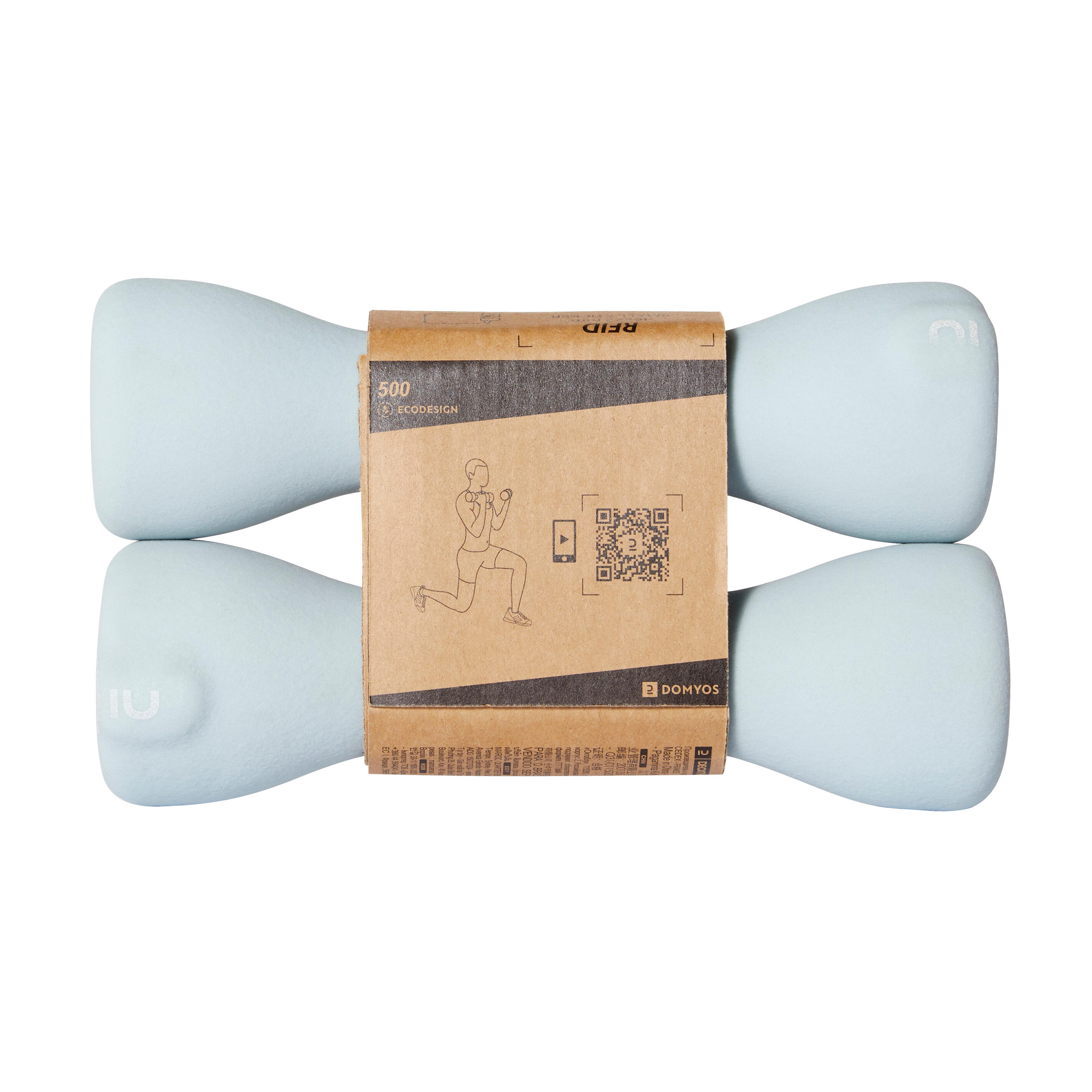 Fitness Dumbbells Easy Set of 2 x 2 kg - Blue 6/12