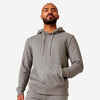 Men's Fitness Hoodie 500 Essentials - Grey