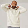 Majica dugih rukava s kapuljačom za fitness Essentials 500 muška bijela