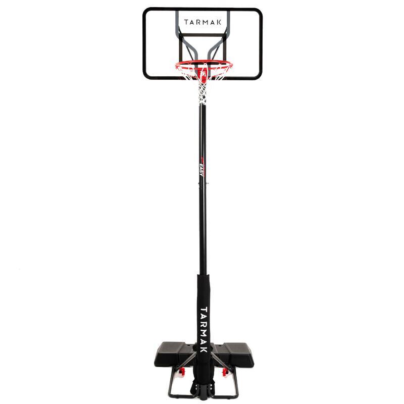 Basketbalpaal B100 Easy verstelbaar van 2,20 tot 3,05 m polycarbonaat
