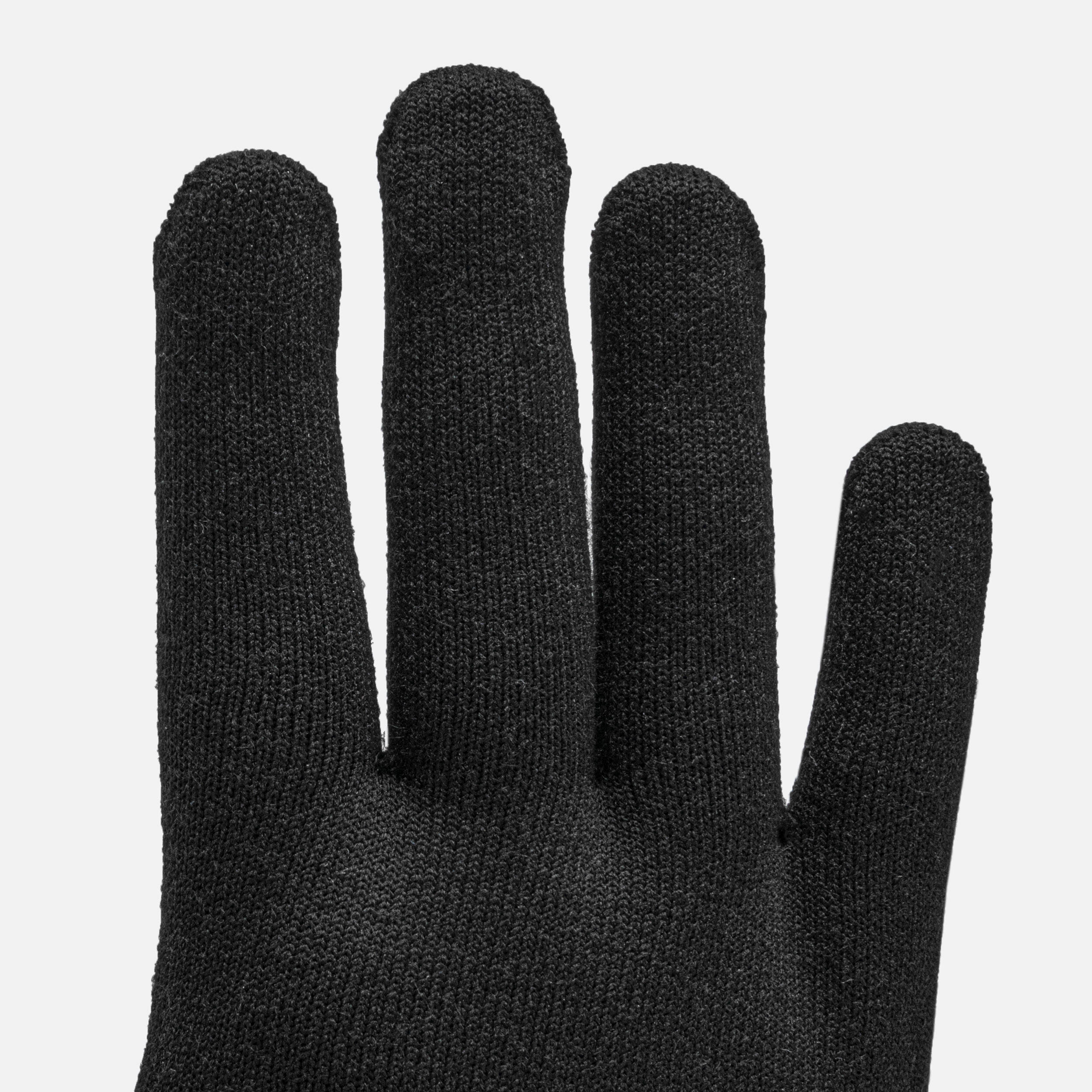 KIDS RUNNING GLOVES - KIPRUN WARM - BLACK 4/5