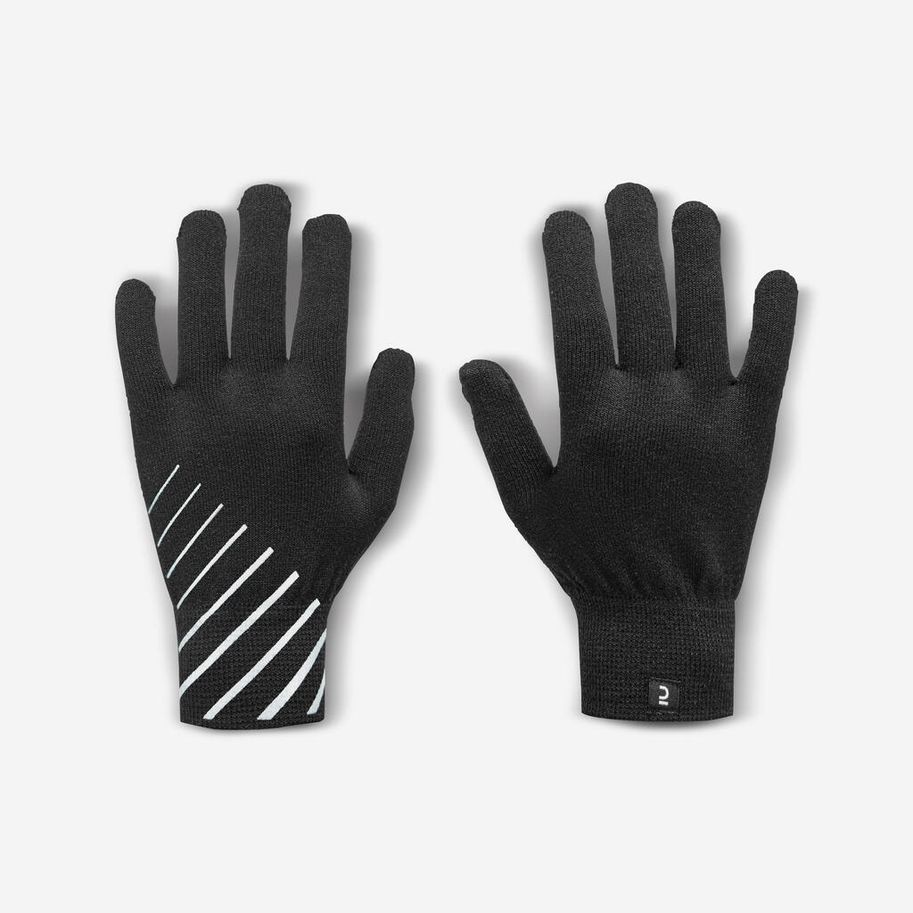 Črne tekaške rokavice KIPRUN WARM za otroke