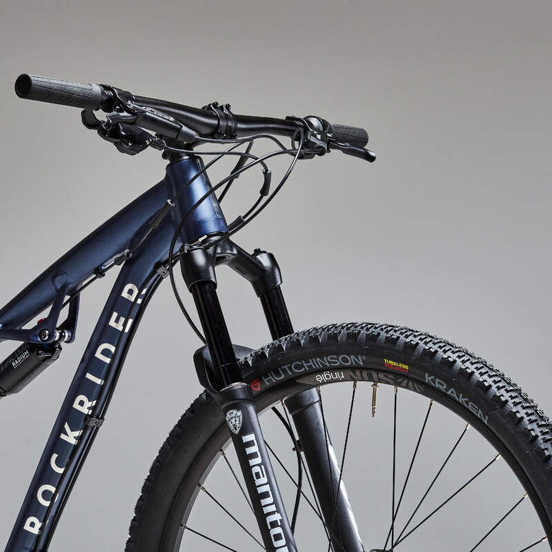 Vélo VTT CROSS COUNTRY RACE 100 S cadre aluminium Bleu