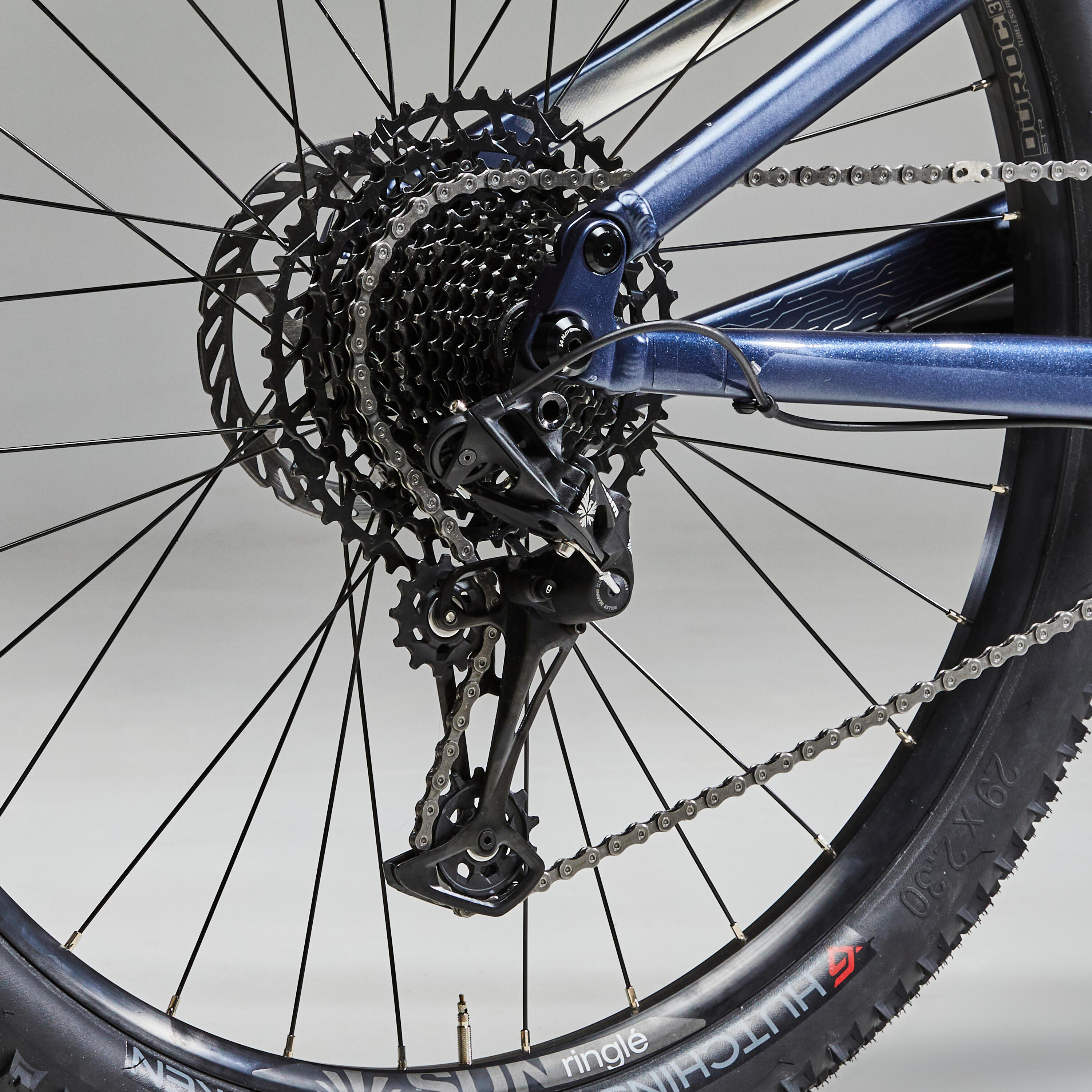 Vélo VTT CROSS COUNTRY RACE 100 S cadre aluminium Bleu 7/16