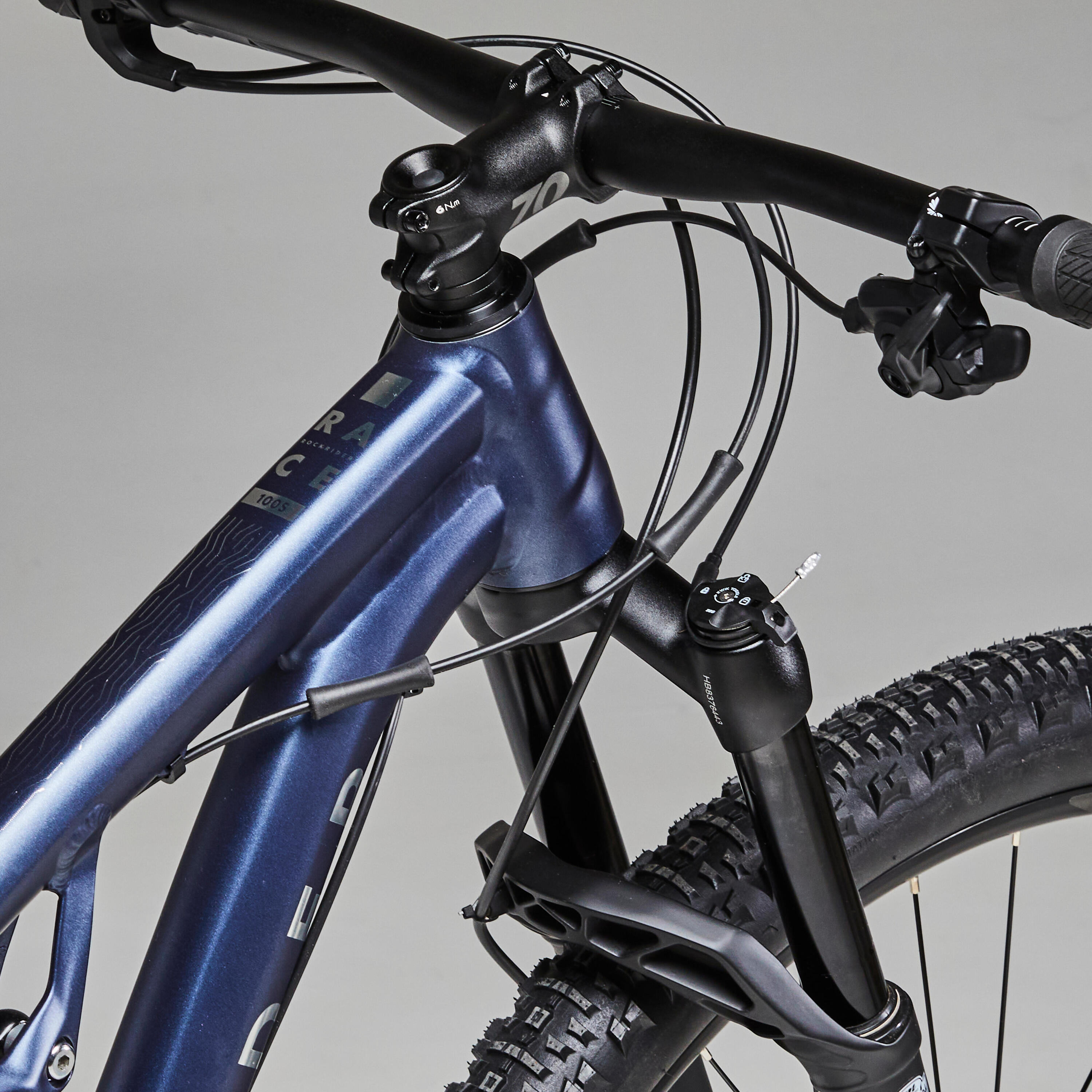 Cross Country Mountain Bike RACE 100S Aluminium Frame - Blue 5/11