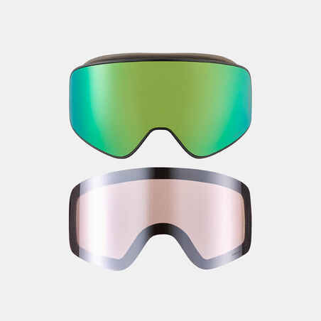 KIDS’ AND  ADULT SKIING AND SNOWBOARDING GOGGLES ALL WEATHER - F2 G SWITCH 500