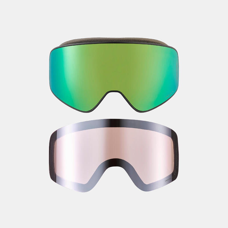 Lyžařské a snowboardové brýle G F2 500 do každého počasí bílé