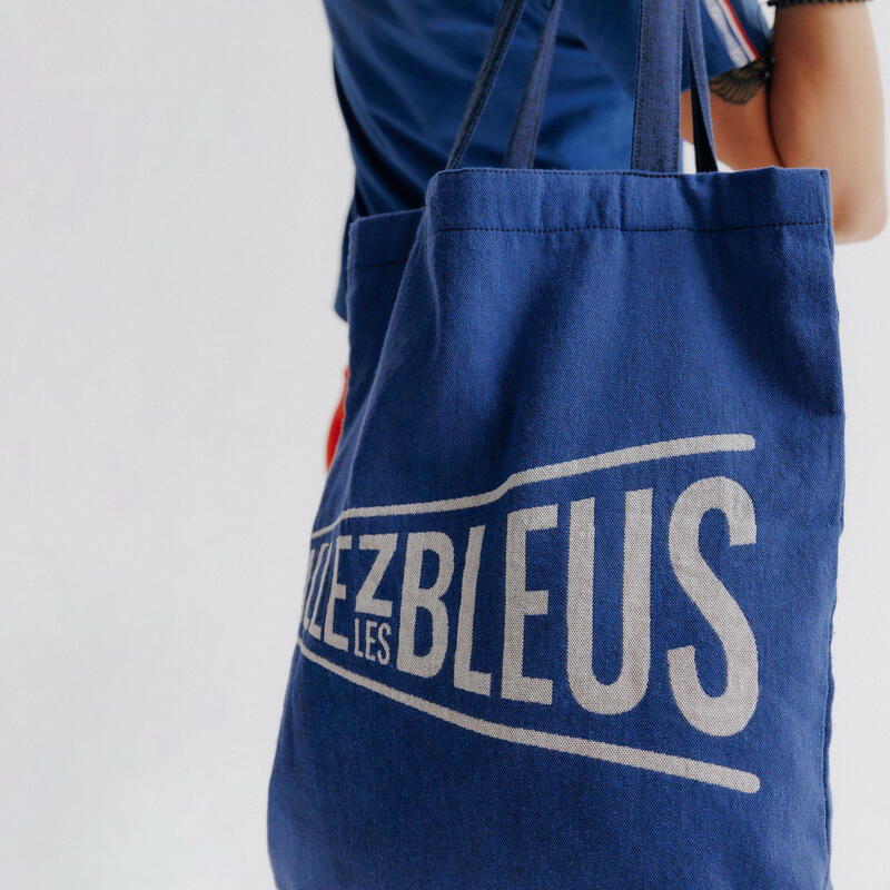 TOTEBAG BLEU SOUS LICENCE ALLEZ BLEUS Made in France