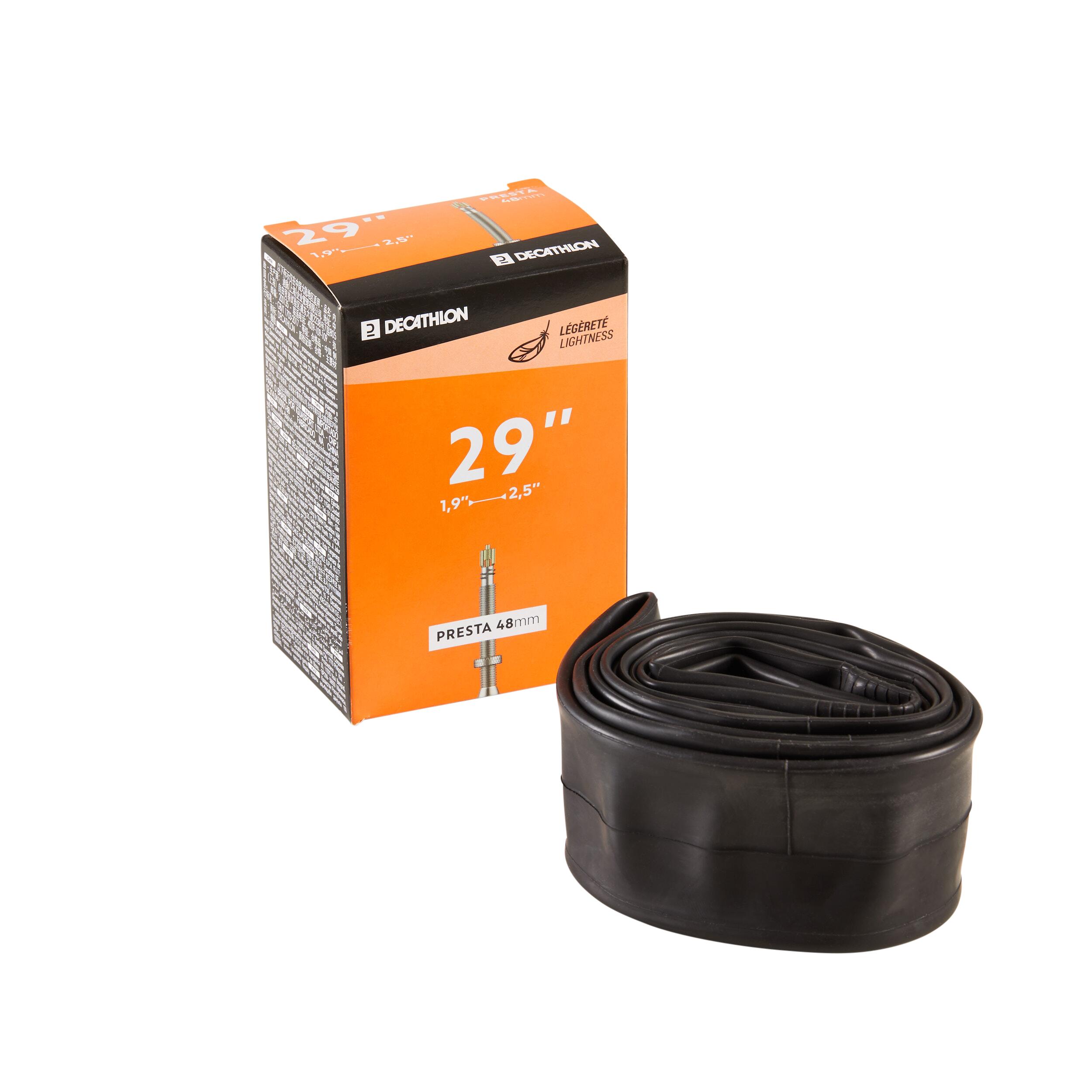 Mountain Bike Inner Tube 29x1.9 2.5 Presta 48 Light Decathlon