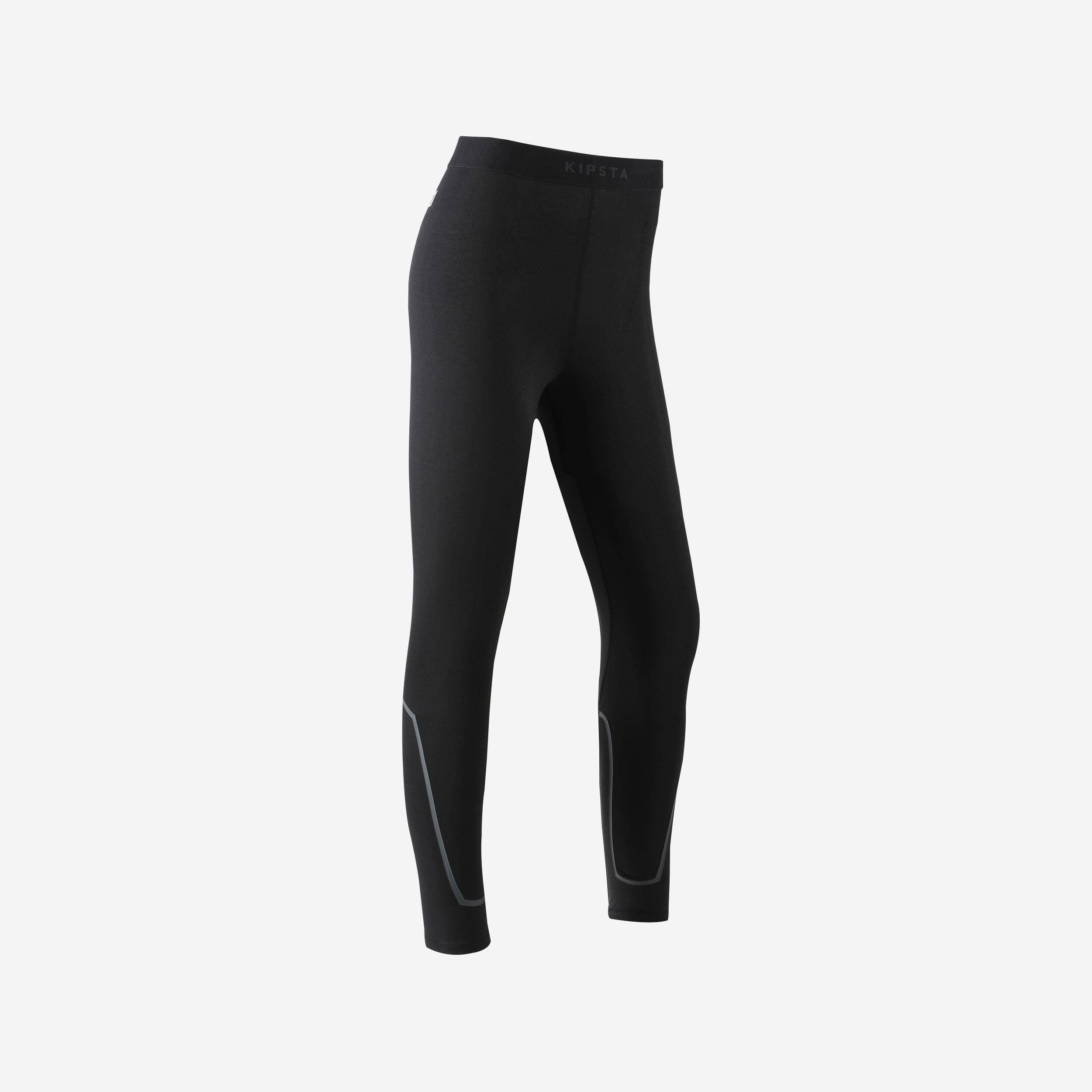 Mallas largas termicas de futbol para nino Kipsta Keepcomfort Negro Decathlon