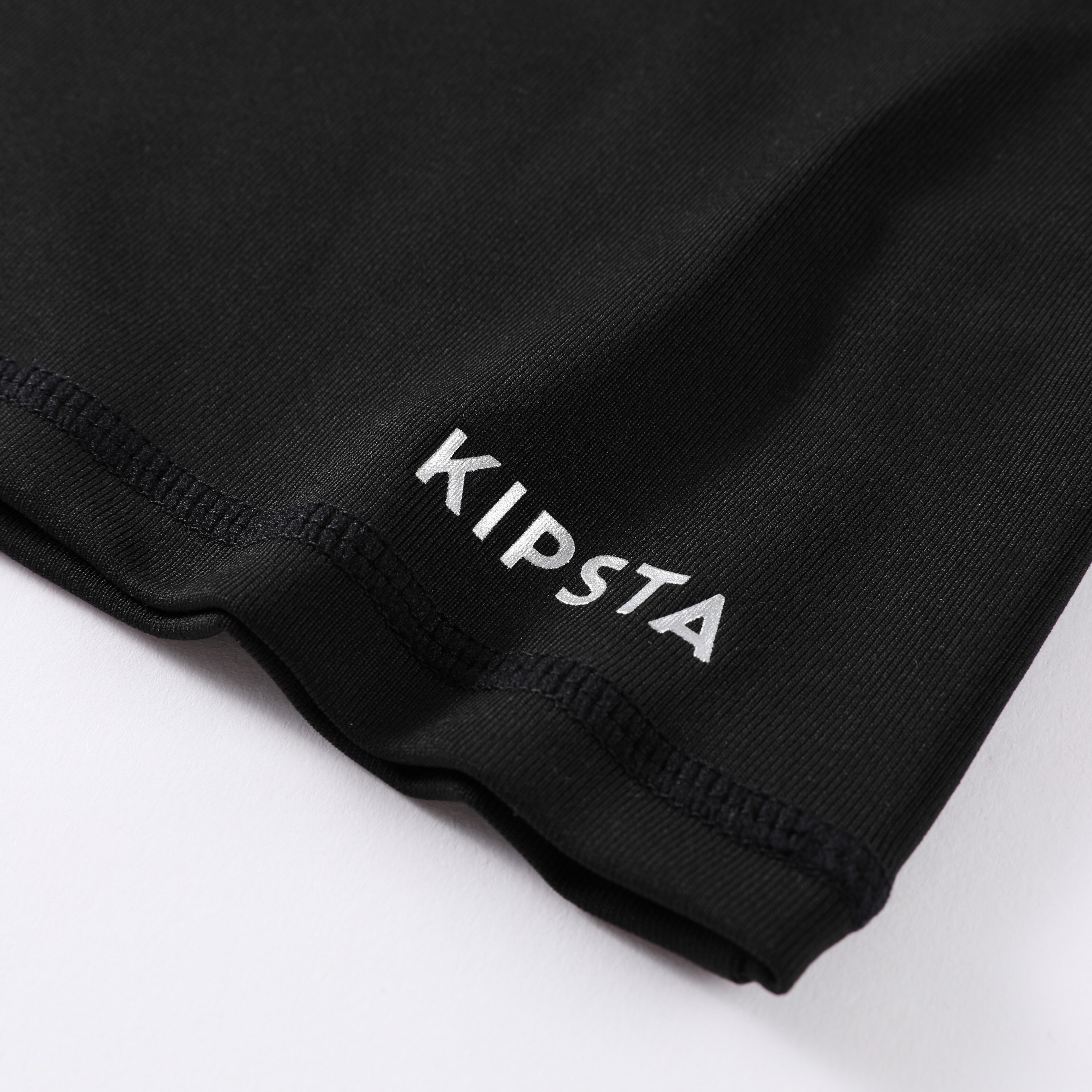 Kids' Long-Sleeved Thermal Base Layer Top Keepcomfort 100 - Black - KIPSTA