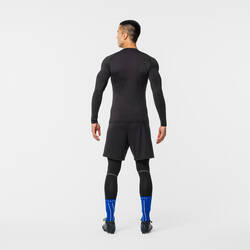 Adult Long-Sleeved Thermal Football Base Layer Top Keepcomfort 100 - Black