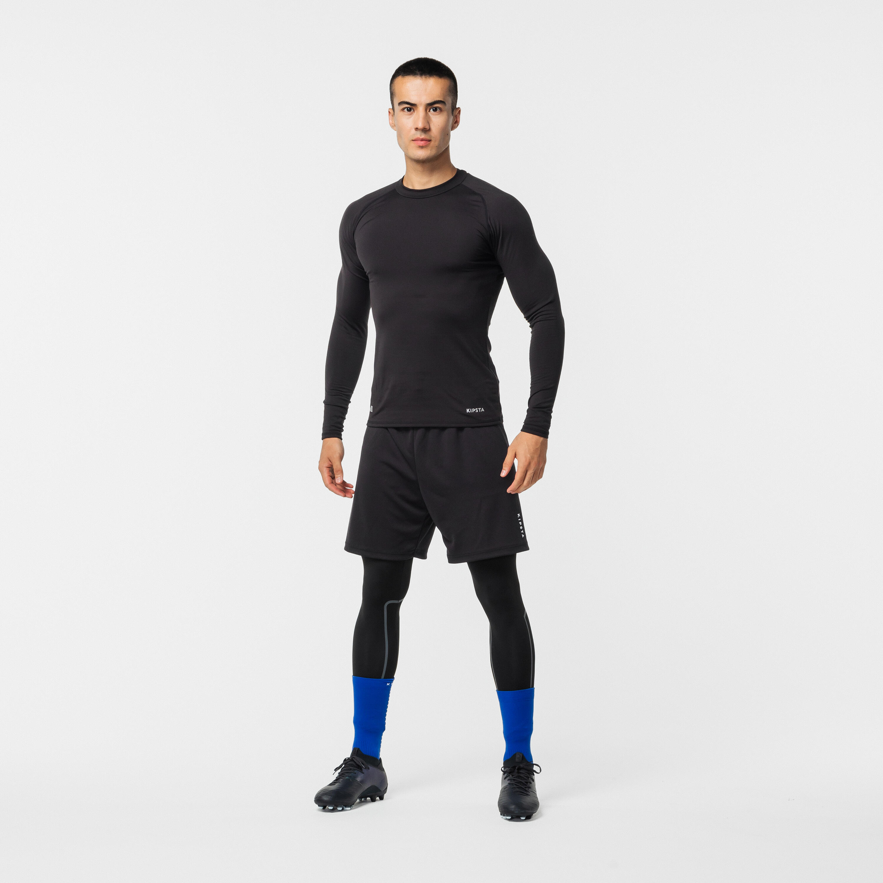 Men's Soccer Long-Sleeved Thermal Base Layer Top Keepcomfort 100