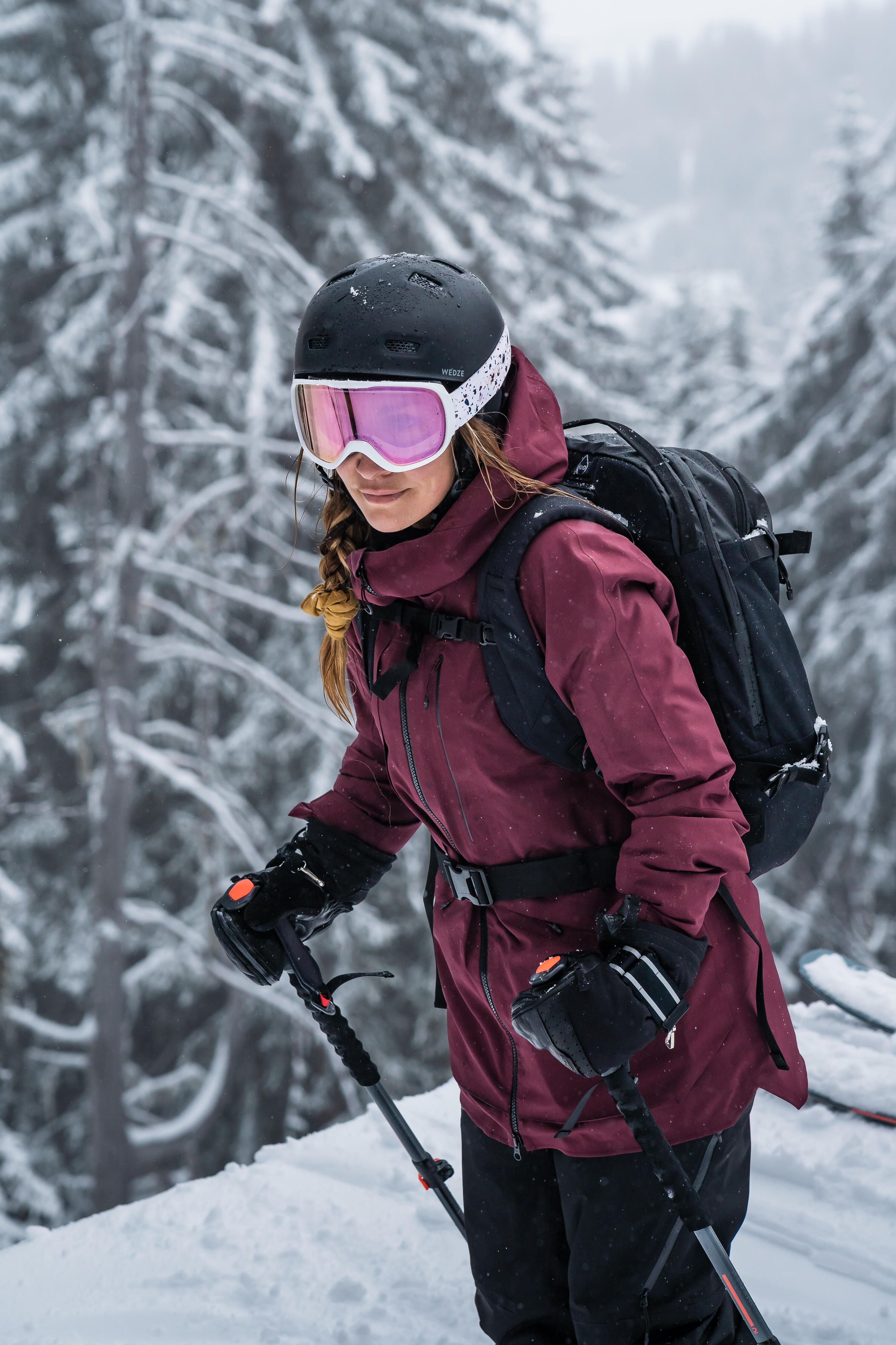 Freeride Ski Backpack with Laptop Pocket - FR 23 L Black 20/22