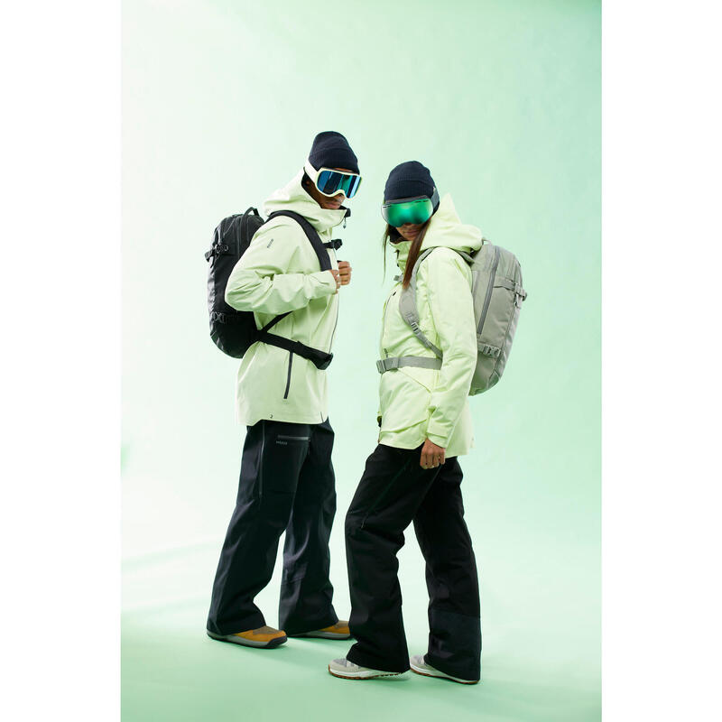 Ski-jas voor dames FR100 fluogeel