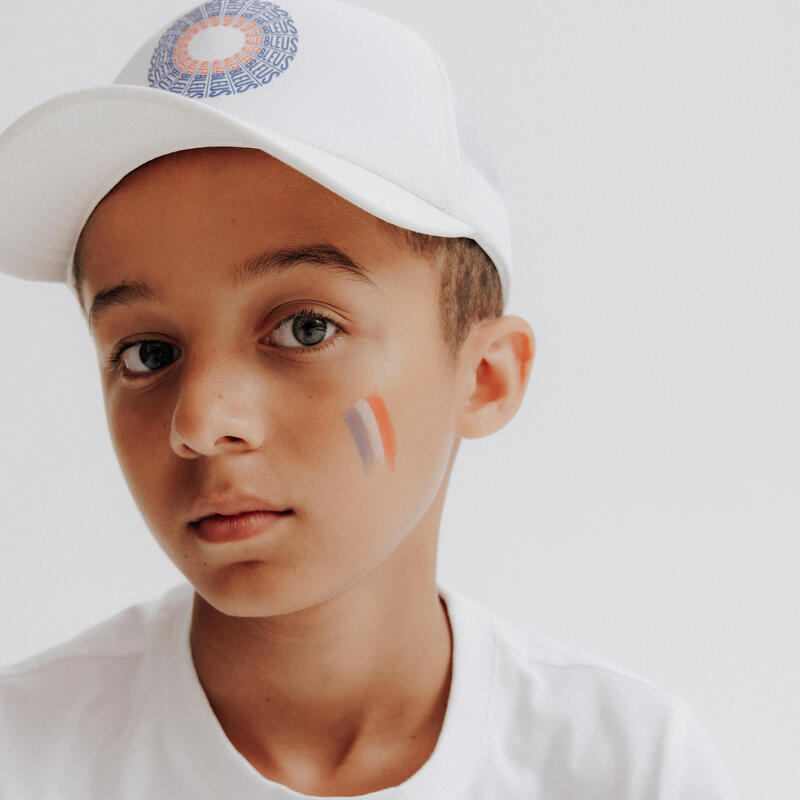 Casquette blanche cocarde Allez les Bleus mixte