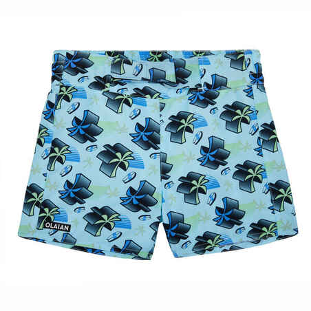 BOY'S SWIMMING SHORTS PALMITOS BLUE