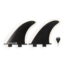 Two 5”5 fins with flexible edges for twin Fish.