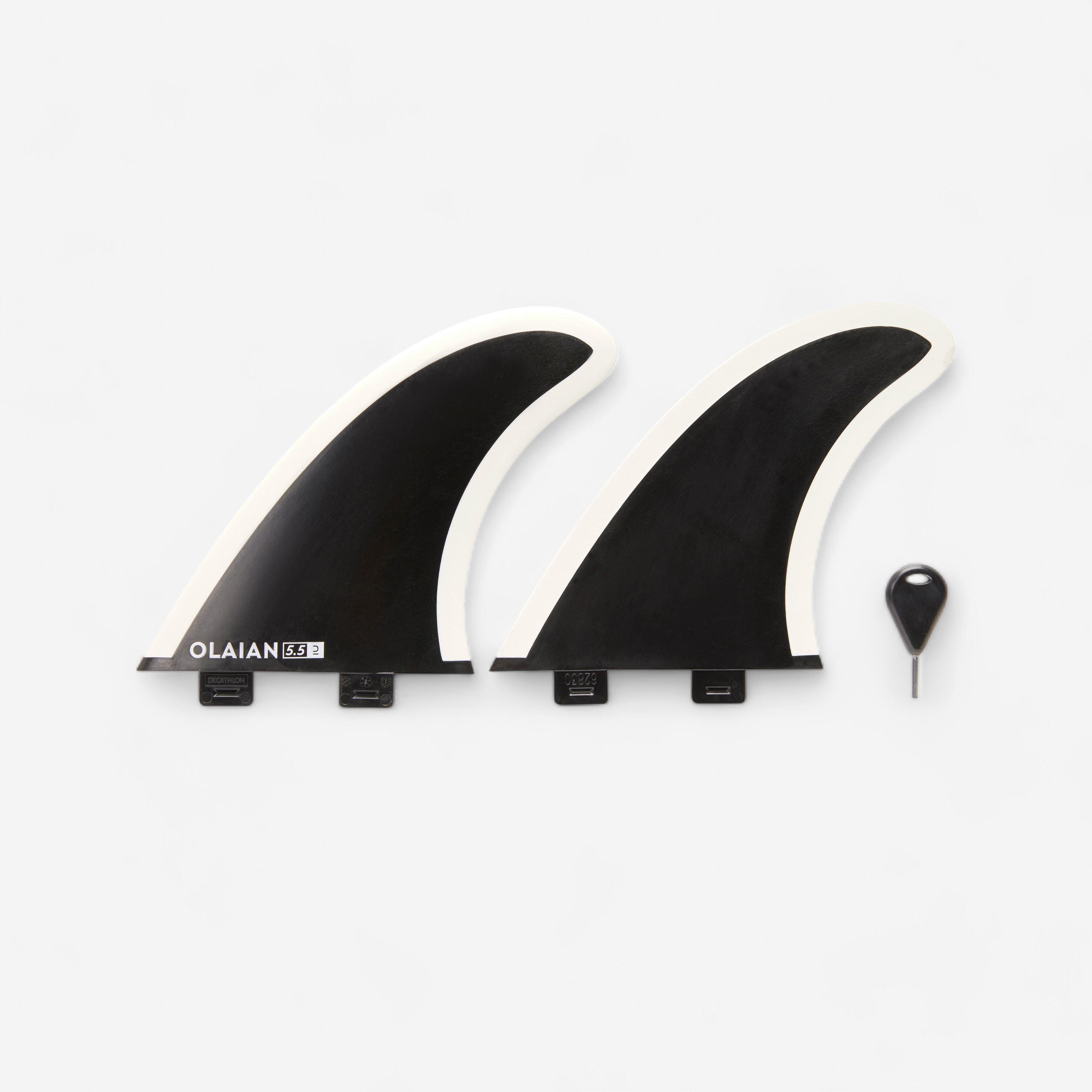 OLAIAN Finnen 2er Set Soft Edge für Fish oder Twin-Tip FCS1 System – 5″5 | 03583787569511 OLAIAN Finnen 2er Set Soft Edge für Fish oder Twin-Tip FCS1 System – 5″5 | 03583787569511