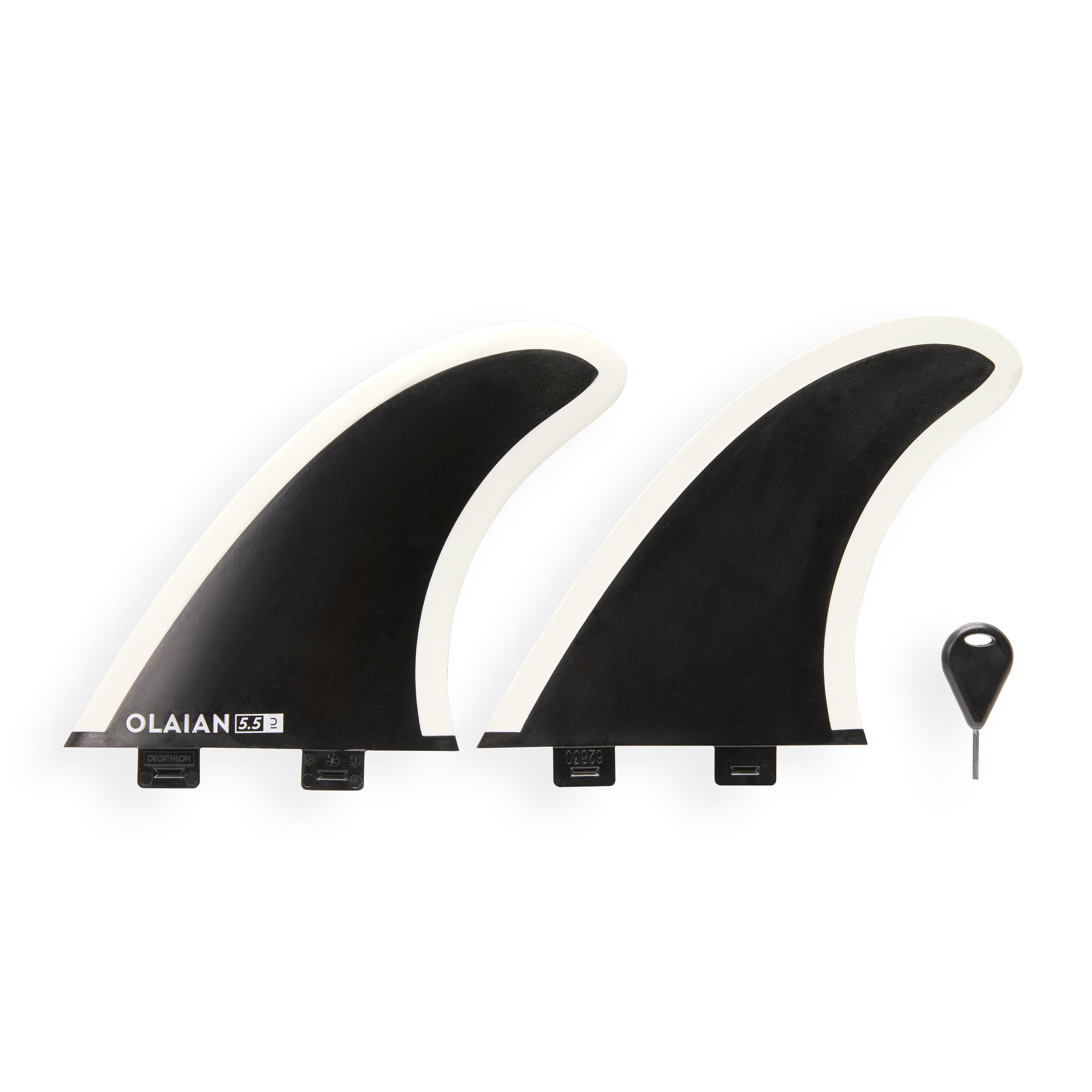 OLAIAN Two 5”5 fins with flexible edges for twin Fish.