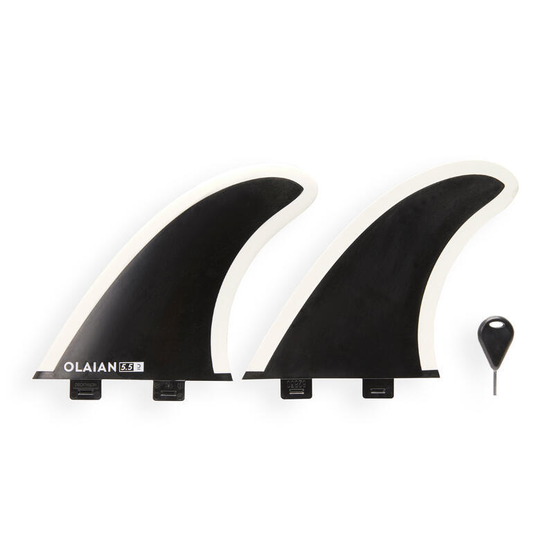 2 ailerons 5"5 à bords souples pour twin Fish .