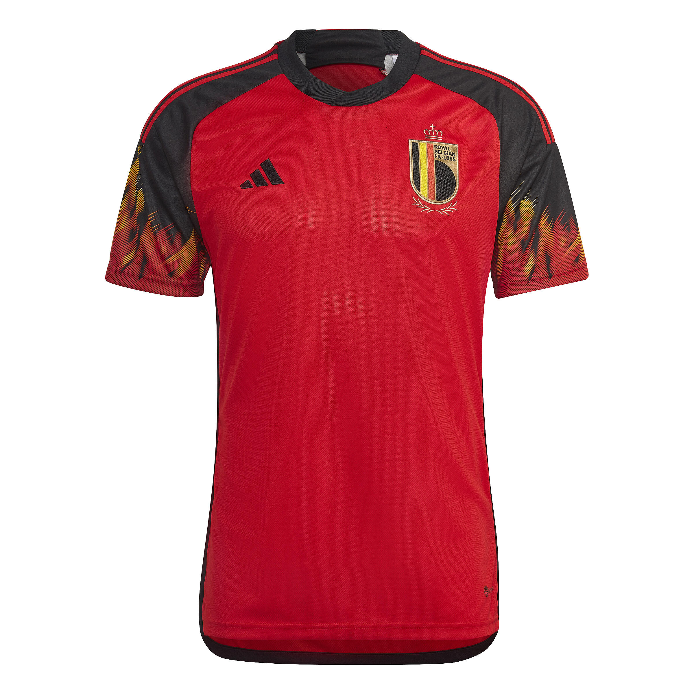 Tricou Fotbal Teren propriu Replică Belgia 2022 Roșu-Negru Adulţi 2022 imagine 2022