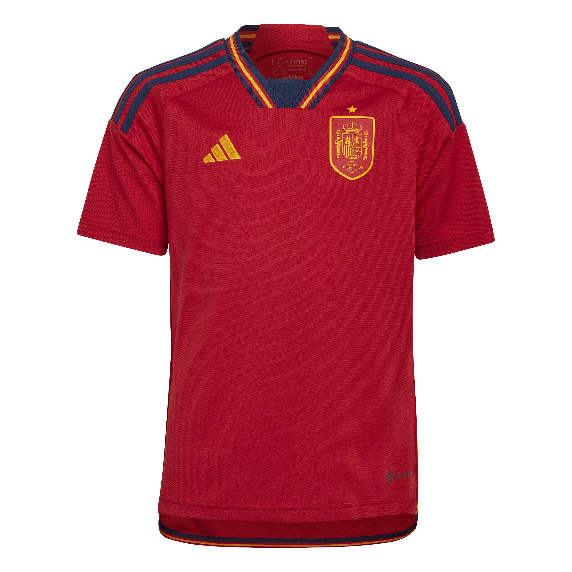 Tricou Fotbal Teren propriu Replică Spania 22 Roșu-Negru Copii adidas